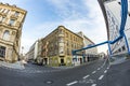 Typical old buildings in Berlin Mitte with blue water pipelines Royalty Free Stock Photo