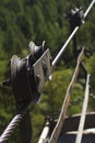 Typical old cableway in the Alps Royalty Free Stock Photo