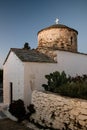 Typical Old Church in a Small Greek Town of Chora in Greece in the Summer, Alonissos Island Part of the North Sporades, Region The Royalty Free Stock Photo