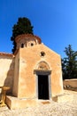 Typical old Greek Orthodox chapel. Monastery Gouverniotissa. Crete. Greece Royalty Free Stock Photo