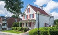 Typical old house  on Bld. Gouin in Montreal Ahuntsic borough Royalty Free Stock Photo