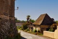 Typical old house of Pimbo, small town along the Le Puy Route, France Royalty Free Stock Photo