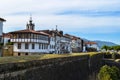 Typical old houses inside of the fortress walls of the ValenÃÂ§a`