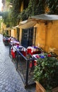 Typical old roman street in Rome, Italy