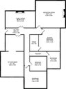 Typical one storey apartment or penthouse floor plans