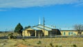 Typical one-story building of a baptist church in New Mexico, USA Royalty Free Stock Photo