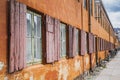 Typical orange house in Copenaghen Royalty Free Stock Photo