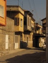 Typical ottoman old houses in the center of Tarsus. Royalty Free Stock Photo