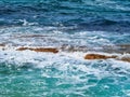 Pacific Ocean waves on Bondi Rocks, Sydney, Australia Royalty Free Stock Photo