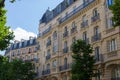 Typical parisian building facade, France