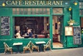 Typical parisian cafe. Royalty Free Stock Photo