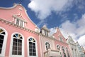 Typical Pastel Painted Architechture Of Aruba, Curacao & Bonaire, Caribbean