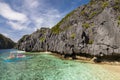 Typical philippine boats at beach Royalty Free Stock Photo