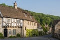 Typical and picturesque English countryside cottages in Castle Combe Village, Cotswolds, Wiltshire, England - UK