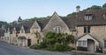 Typical and picturesque English countryside cottages in Castle Combe Village, Cotswolds, Wiltshire, England - UK Royalty Free Stock Photo