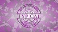 Typical pink and purple camouflage emblem. Vector Illustration. Detailed. EPS10