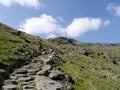 Typical pitched path in the lake District, England Royalty Free Stock Photo