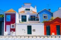 Typical portugal residental buildings in Aveiro city Royalty Free Stock Photo