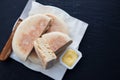 Typical portuguese bread of Madeira Bolo do caco Royalty Free Stock Photo