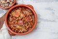 Typical portuguese dish beans with meat