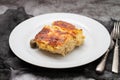 Typical portuguese dish with cod fish of Bacalhau com Natas Royalty Free Stock Photo