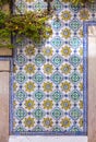 Typical Portuguese old ceramic wall tiles (Azulejos) Royalty Free Stock Photo