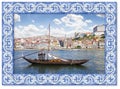 Typical Portuguese wooden boats, known as barcos rabelos, were historically used to transport the famous Port wine