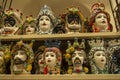 Typical pottery with human heads in shop in Sicilia, Italy Royalty Free Stock Photo