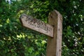 Typical public bridleway sign seen all over the UK Royalty Free Stock Photo