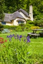 Typical quaint English thatched roof cottage Royalty Free Stock Photo