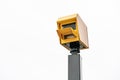 A typical radar trap or speed camera on white background Royalty Free Stock Photo