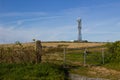 A typical radio and mobile phone network telecommunications tower situate in farmland near Groomsport in County Down, Northern Ire Royalty Free Stock Photo