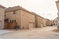 Rear entry garage of brand newly built house in Texas, USA Royalty Free Stock Photo