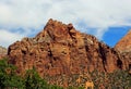 Typical red rock mountain landscape, Zion National Park, Utah Royalty Free Stock Photo