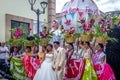 Typical Regional Mexican Wedding Parade know as Calenda de Bodas - Oaxaca, Mexico