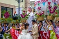 Typical Regional Mexican Wedding Parade know as Calenda de Bodas - Oaxaca, Mexico