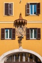 Typical renaissance windows in Rome, Italy Royalty Free Stock Photo