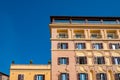 Typical renaissance windows in Rome, Italy Royalty Free Stock Photo