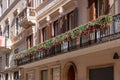 Typical renaissance windows in Rome, Italy Royalty Free Stock Photo