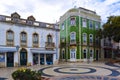 Typical residential street in ancient town of Lagos, Algarve Reg