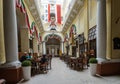 Typical restaurant in Valletta, Malta