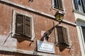 Typical Roman facade on the Via Ripetta