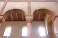 Typical Romanesque arch, column and capital