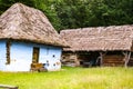 Typical Romanian village with old peasant houses Royalty Free Stock Photo