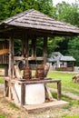 Typical Romanian village with old peasant houses Royalty Free Stock Photo