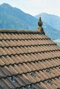 Typical roof of a traditional rural Swiss house