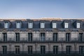 Typical roofs and facades details of buildings in Paris, France Royalty Free Stock Photo