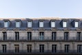 Typical roofs and facades details of buildings in Paris, France Royalty Free Stock Photo