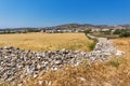 Typical Rural landscape near town of Parakia, Paros island, Greece Royalty Free Stock Photo