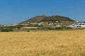 Typical Rural landscape near town of Parakia, Paros island, Greece Royalty Free Stock Photo